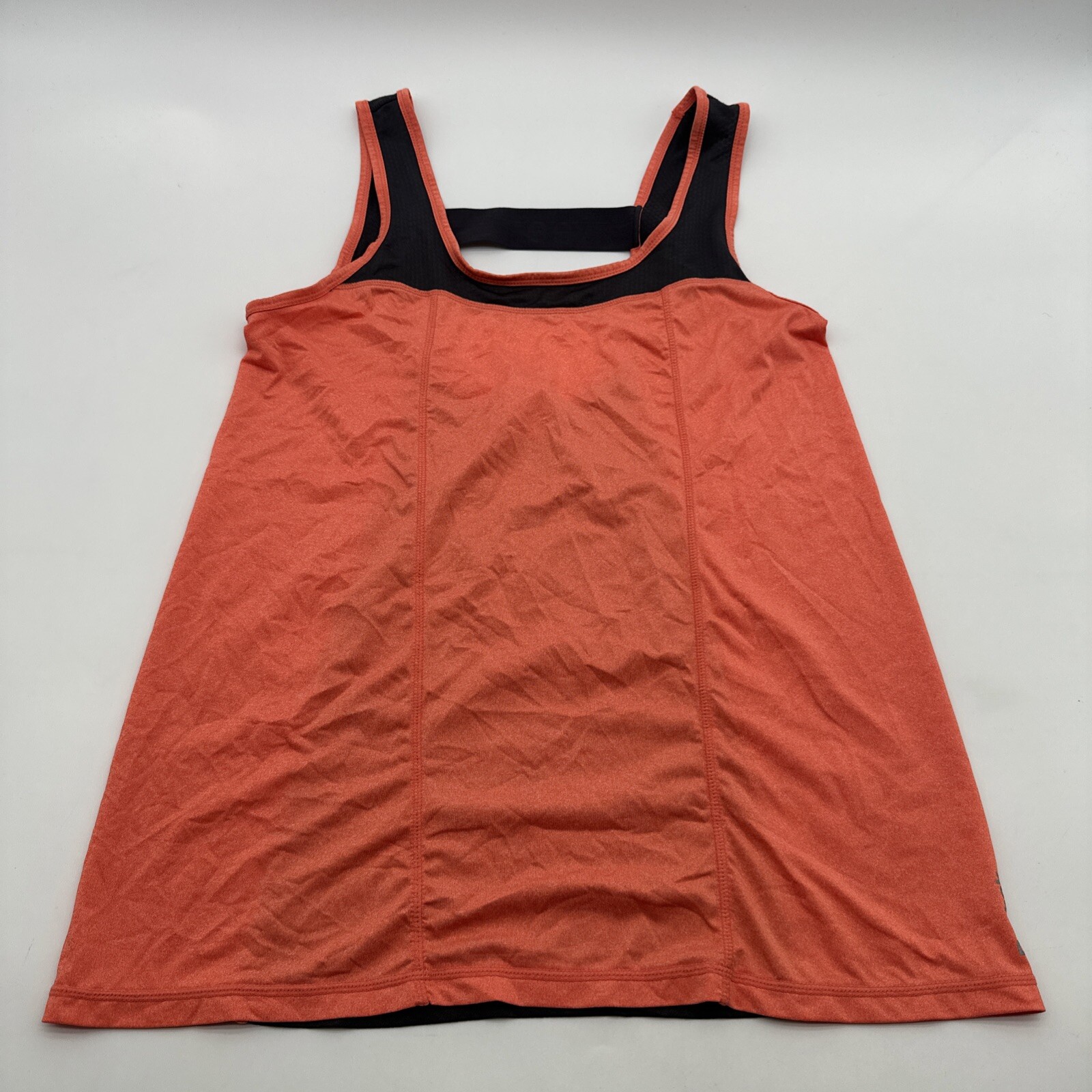 Reebok Tank Top Women Medium Orange Halter Running ..#20338