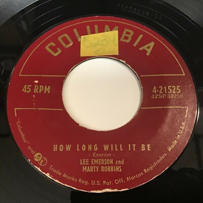 Lee Emerson and Marty Robbins - How Long Will It Be / I'll Know You're Gone 45