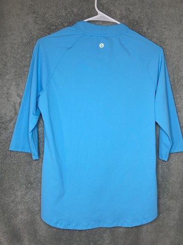 Baleaf Womens Top Long Sleeve Shirt Size S Blue Sky UPF 50+ Pullover v neck - Picture 7 of 13
