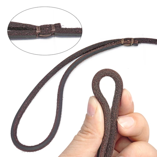 Slip Leads for Small Dogs Thin Leather 4ft/5ft Pet Puppy Walking Leash Brown Red - Picture 3 of 10