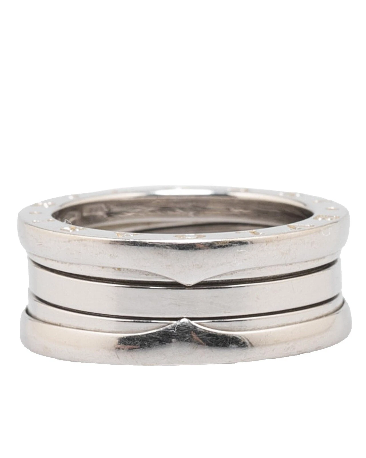 Anillos de moda de banda enchapados en oro blanco Bvlgari