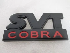 1994-2004 SVT Cobra Trunk Lid Emblem Black w/ Gloss Red "Cobra" Letters