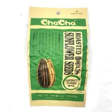 Cha Cha Roasted Sunflower Seeds, 250 g (Coconut Flavor), Asian Snack & Appetizer
