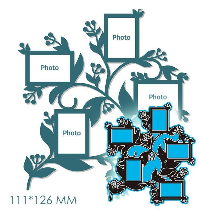 Metal Photo Frame Stencil Dies for Scrapbooking and DIY Embossing