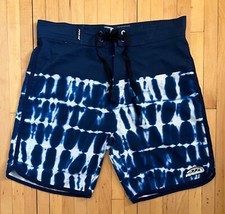 Pipeline Board Shorts Swim Surf Unlined Blue/White Tie Dye Drawstring - 32