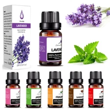 100% Pure Essential Oils 10ml Natural Aromatherapy Organic Fragrances Diffuser
