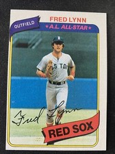 1980 Topps Baseball Card 110 Fred Lynn All Star Boston Red Sox NmMt OC Free Ship
