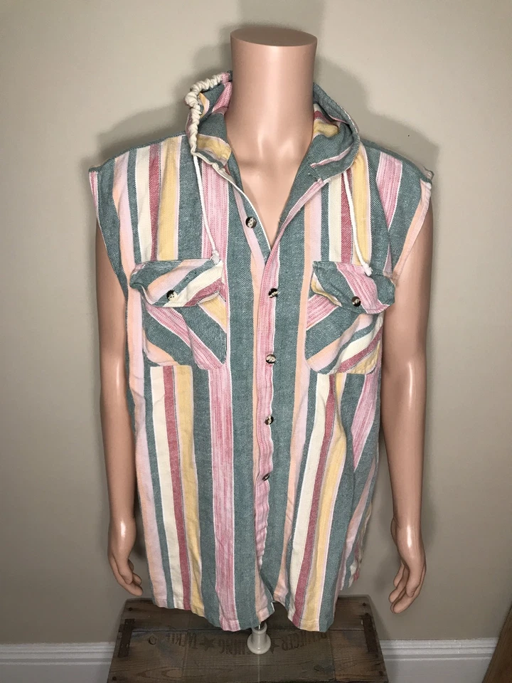 Roots artículos deportivos suéter sudadera con capucha sin mangas boxeo rayas estilo adivinar RARO Foto 3 de 4