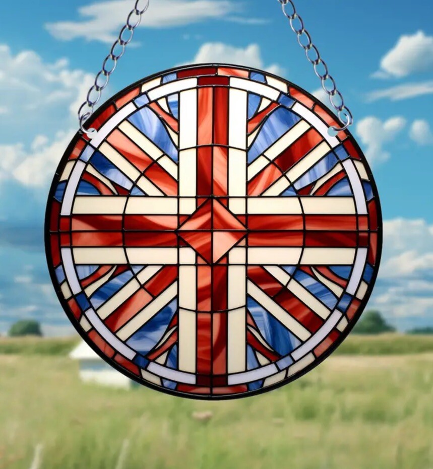 British Union Jack Flag Window Decoration SunCatcher Football Olympics