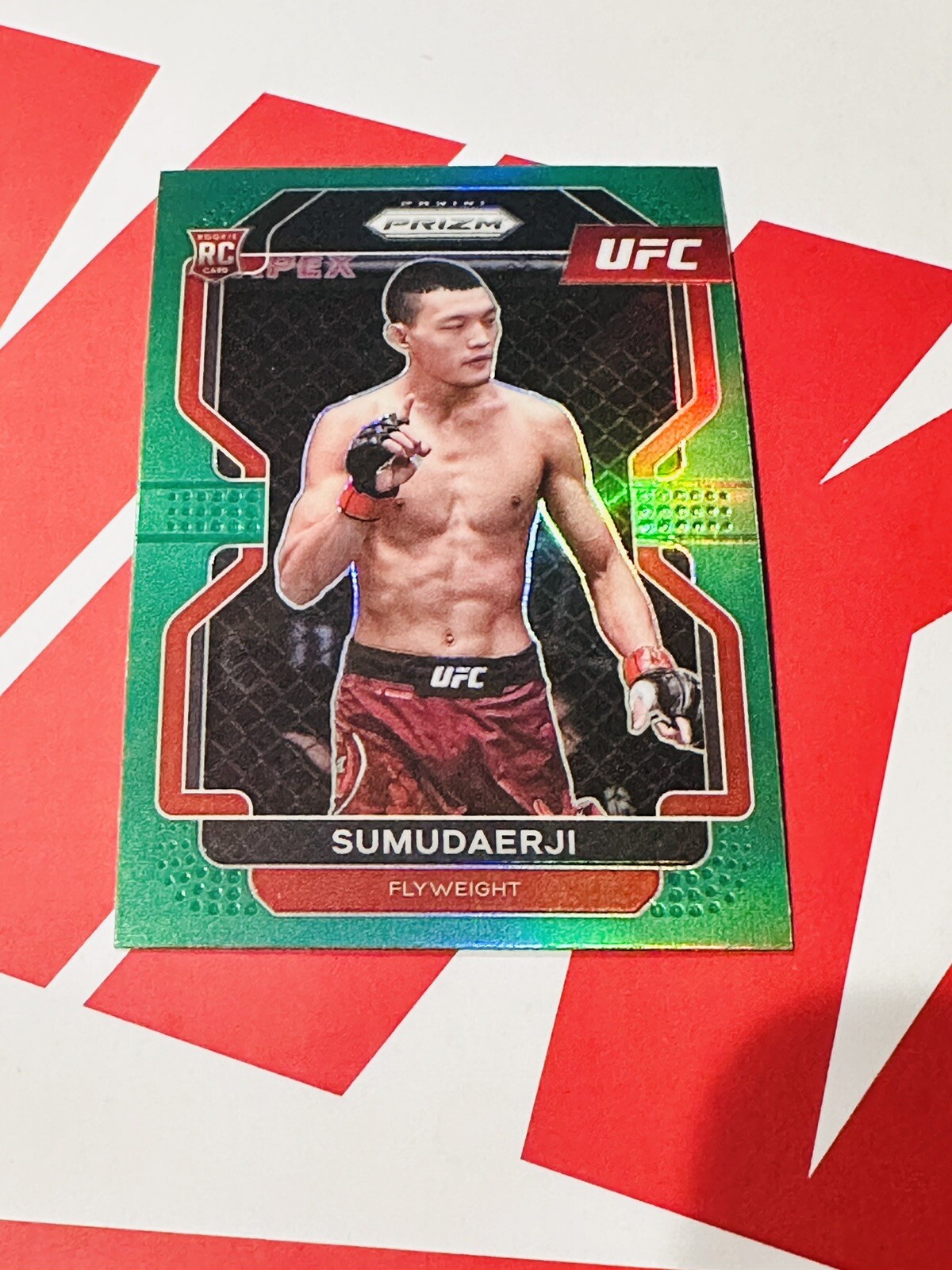 Sumudaerji 2022 Panini Prizm UFC Green Prizm #114 RC MMA Card