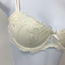ALEGRO White Embroidered Lace Sexy Lingerie Balconette Underwire Bra