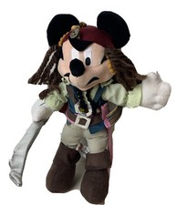 Disney Park Pirates of the Carribean Mickey Mouse Plush Stuffed Toy 12"