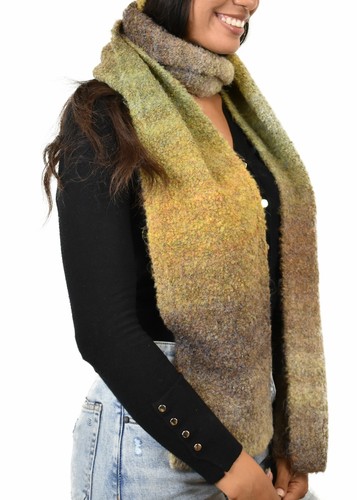 Sciarpa extra lunga C.C unisex ecologica filato riciclato misto lana avvolgente - Foto 62 di 64