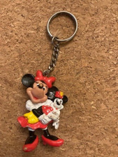 Vintage Applause Disney MINNIE MOUSE Keychain Figurine with Doll Collectible