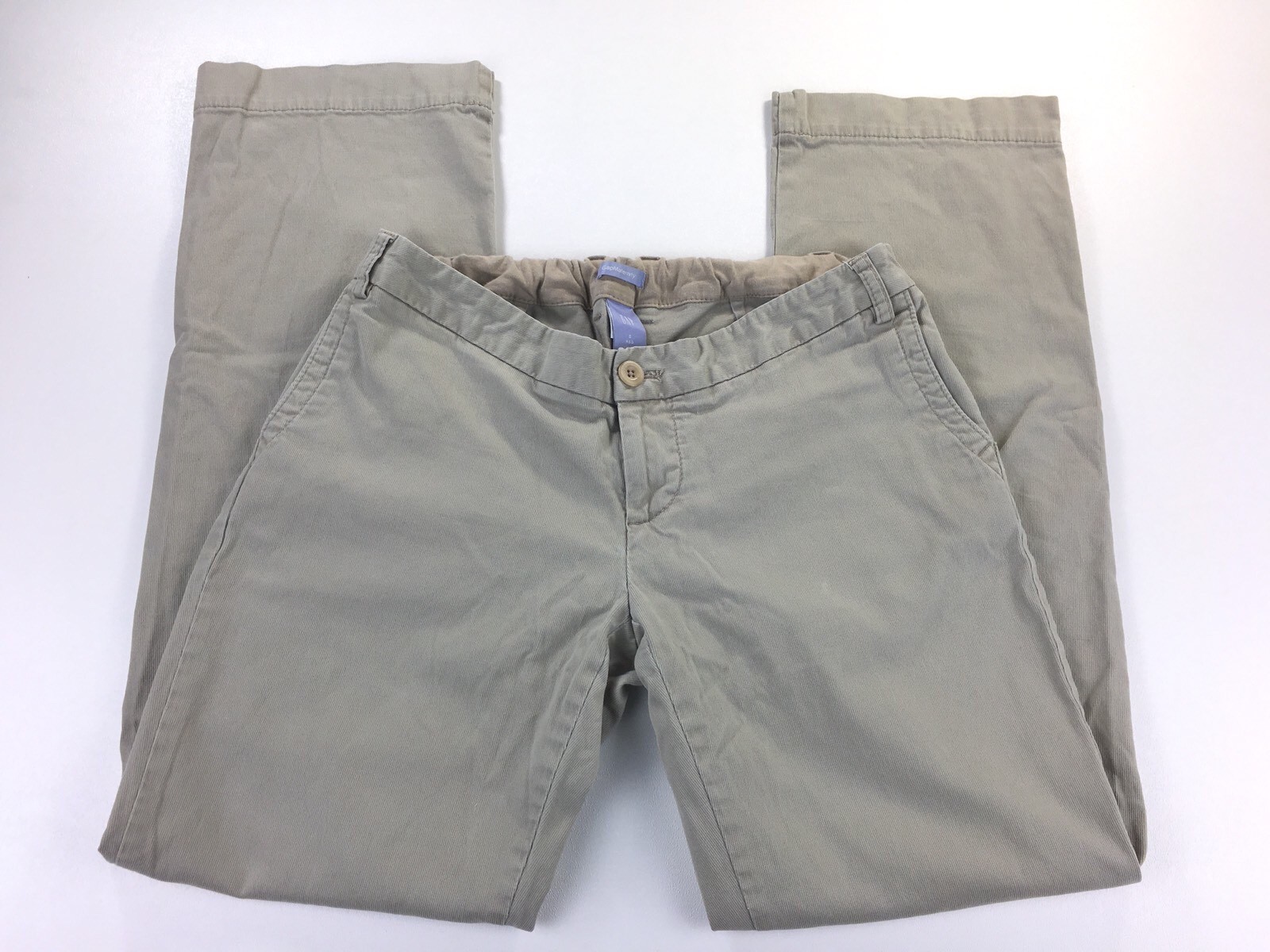 Womens Gap Maternity Corduroy Pants Tan Adjustable Wa… Gem