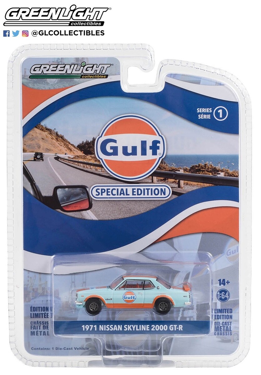 GREENLIGHT Ford Bronco 1966 Gulf Oil – 1/24, Métal Et Plastique, Bleu