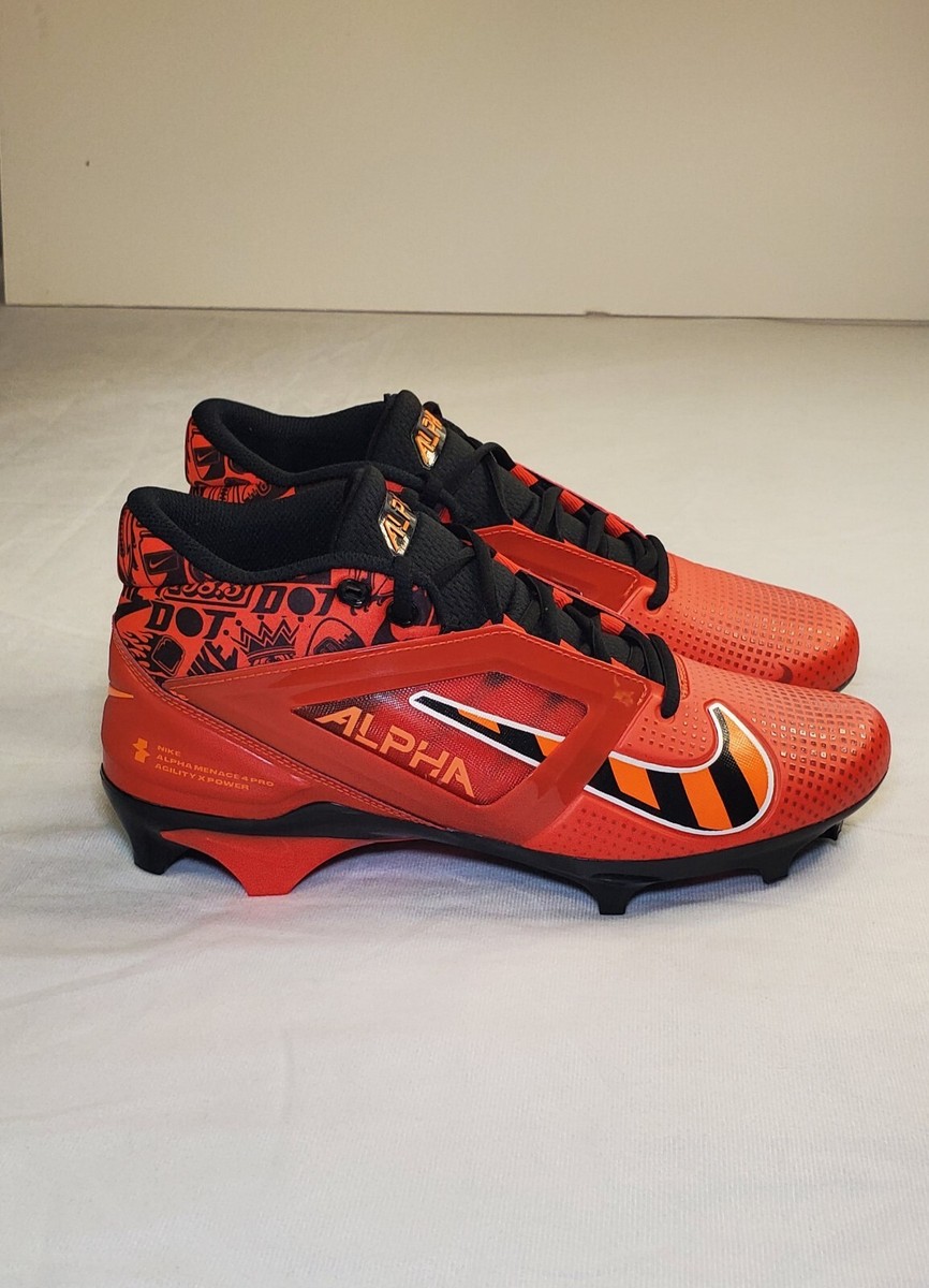 Nike Size 9 Alpha Menace 4 Pro Picante Red Black Football  display picture 1