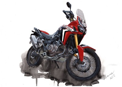 Gemälde eines Honda Africa Twin Limited Edition Print