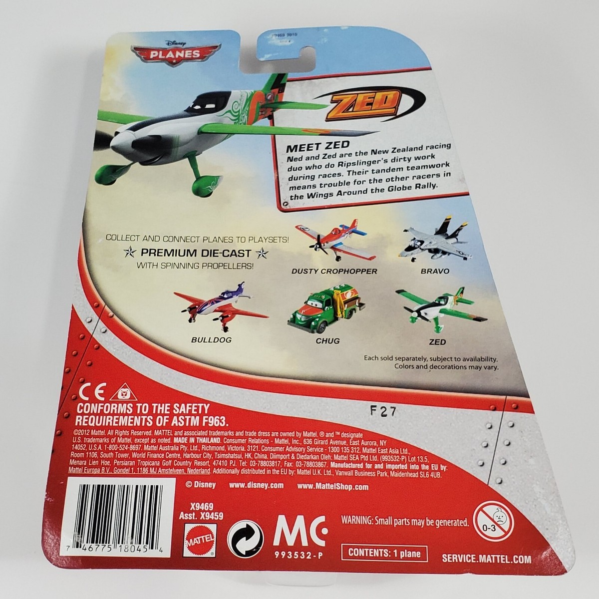 ZED DISNEY PLANES DIE-CAST CARS WINGS AROUND THE WORLD NEW ZEALAND