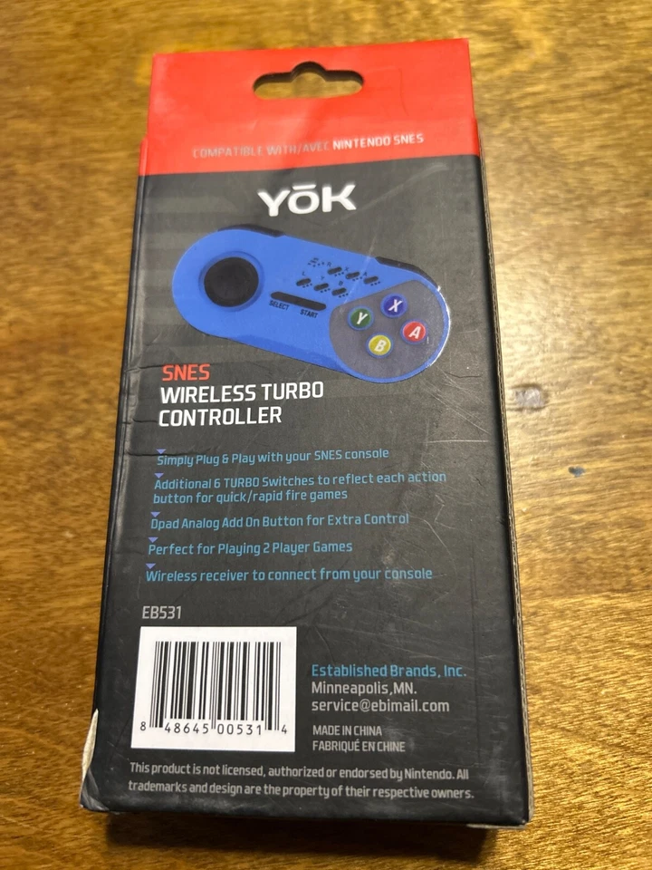 Classics - SNES Classic Controller Yok Turbo Wireless Super Nintendo New Sealed - Image 2 of 2