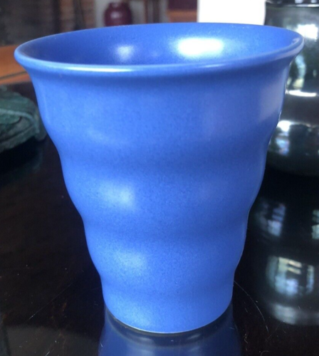 Hoganas Haglund Allmugg Boda Nova Sweden Ceramic Tumbler Medium Blue - Picture 1 of 5