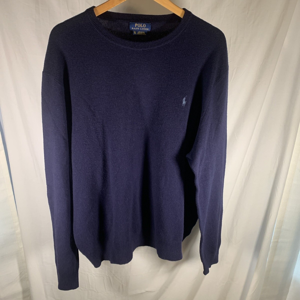 Polo Ralph Lauren Sweater Mens Size XXL Navy Blue Crew Neck Knit