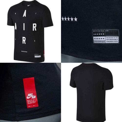NIKE AIR BRANDED MARK 2 AIR RETRO BLACK BASKETBALL SHIRT SZ XL ( 806962-010 )