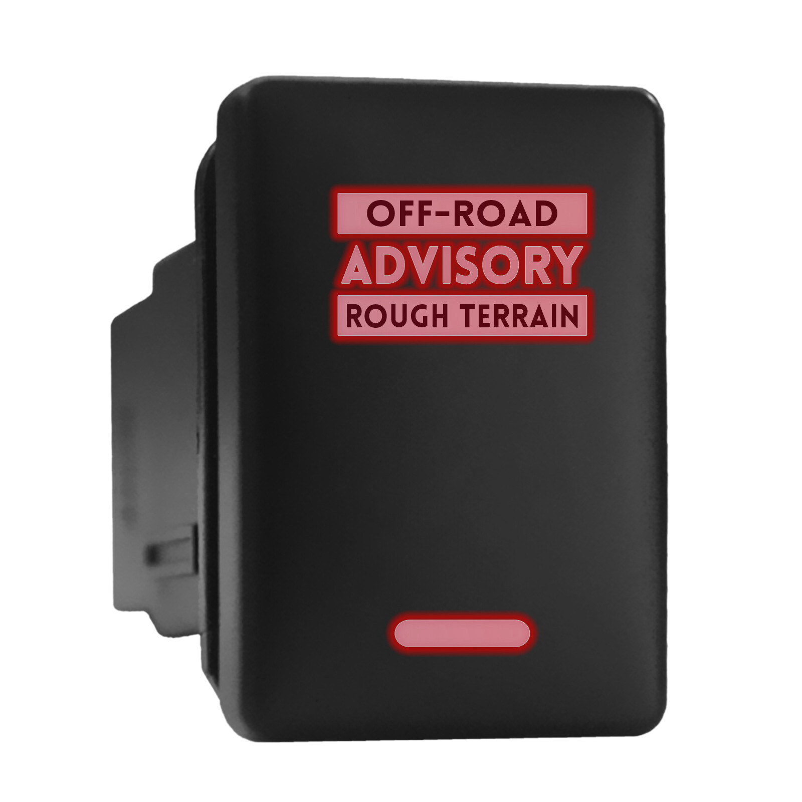 OFF ROAD ADVISORY - Red Backlit Push In Switch 1.28