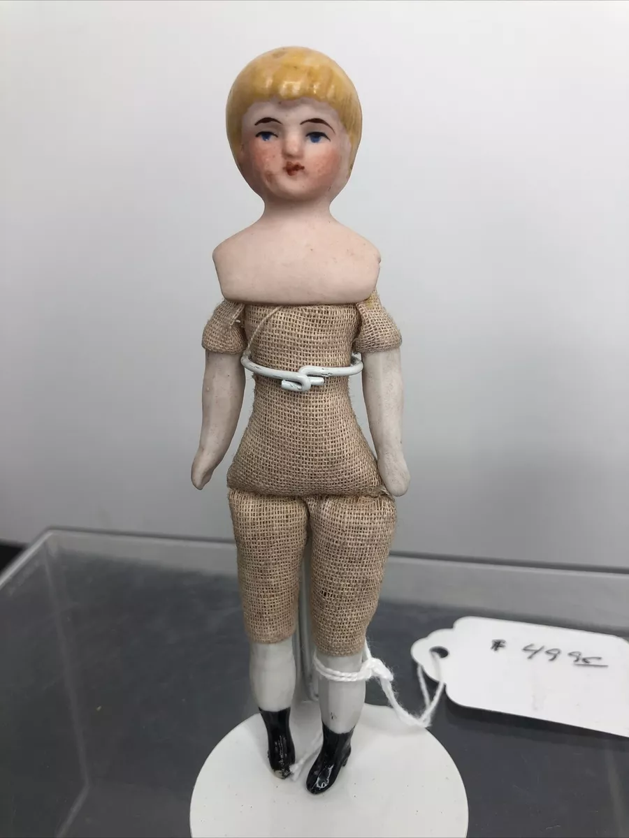 Vintage Jointed Bisque Doll with Molded Hair, Made in Germany, Numbere –