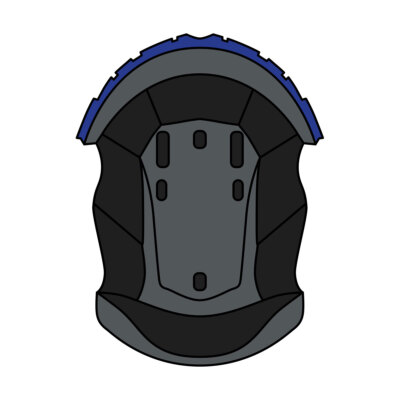 Grey Blue Inner Headphones Helmet Airoh Aviator 3 Size XXL