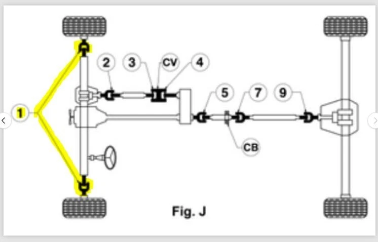 Eje eje junta en U Dodge Ram 1500 1994-2001 OEM Dana Spicer Select lado derecho o derecho Foto 2 de 4