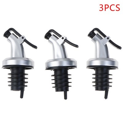 3pcs Stainless Steel Wine Bottle Stopper Liquor Bottle Pourer Stopper Dispens-lk