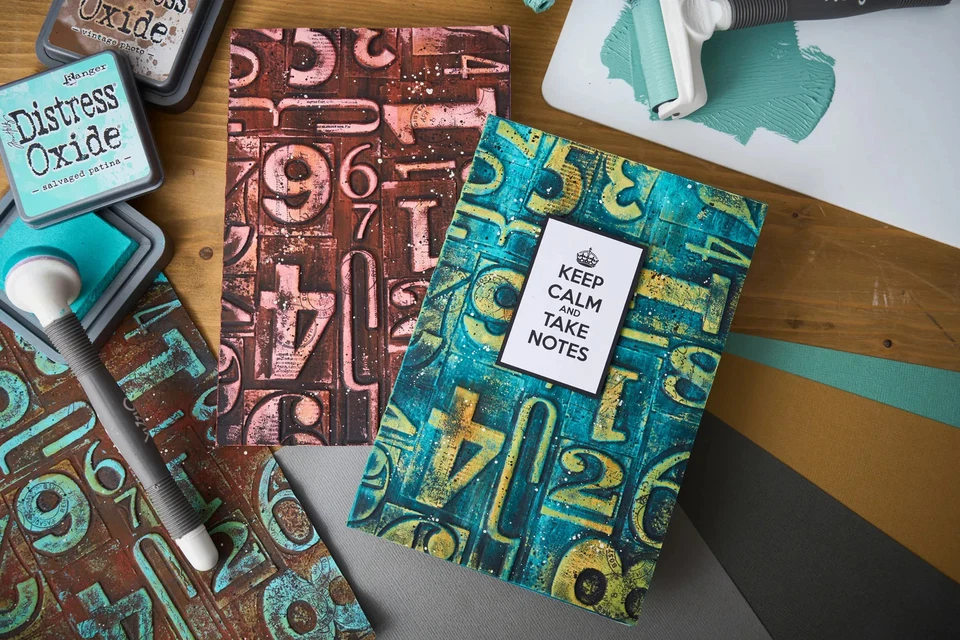 Sizzix 3-D Texture Fades Embossing Folder Numbered Large/A5 by Tim Holtz  : Octo - Image 3 of 4