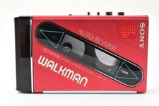  Tested and Working Sony Walkman WM-101 Stereo Cassette Player, Red