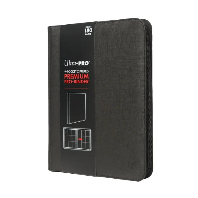 ULTRA PRO 9 Pocket ZIPPERED PREMIUM PRO BINDER 180 BLACK - ALBUM 9 Tasche NERO - Bild 1 von 1