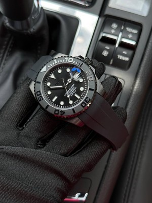 Stealth Black MarineMaster Seikmod | NH35 Aut | Ceramic Bezel | Sapphire Crystal