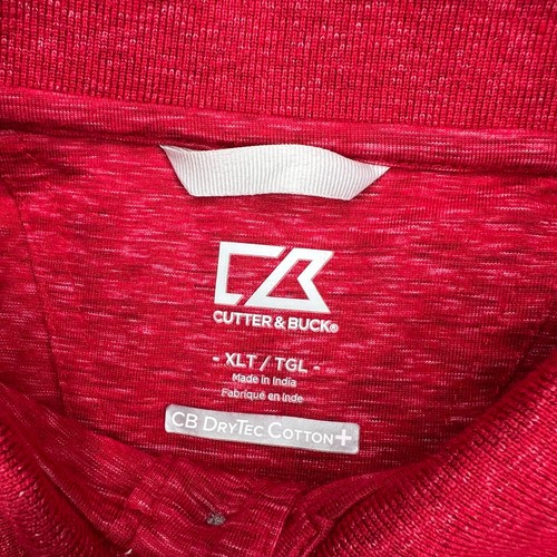 Camisa polo Georgia Bulldogs para hombre XLT roja cortadora y Buck CB DryTec elástica - Imagen 6 de 11