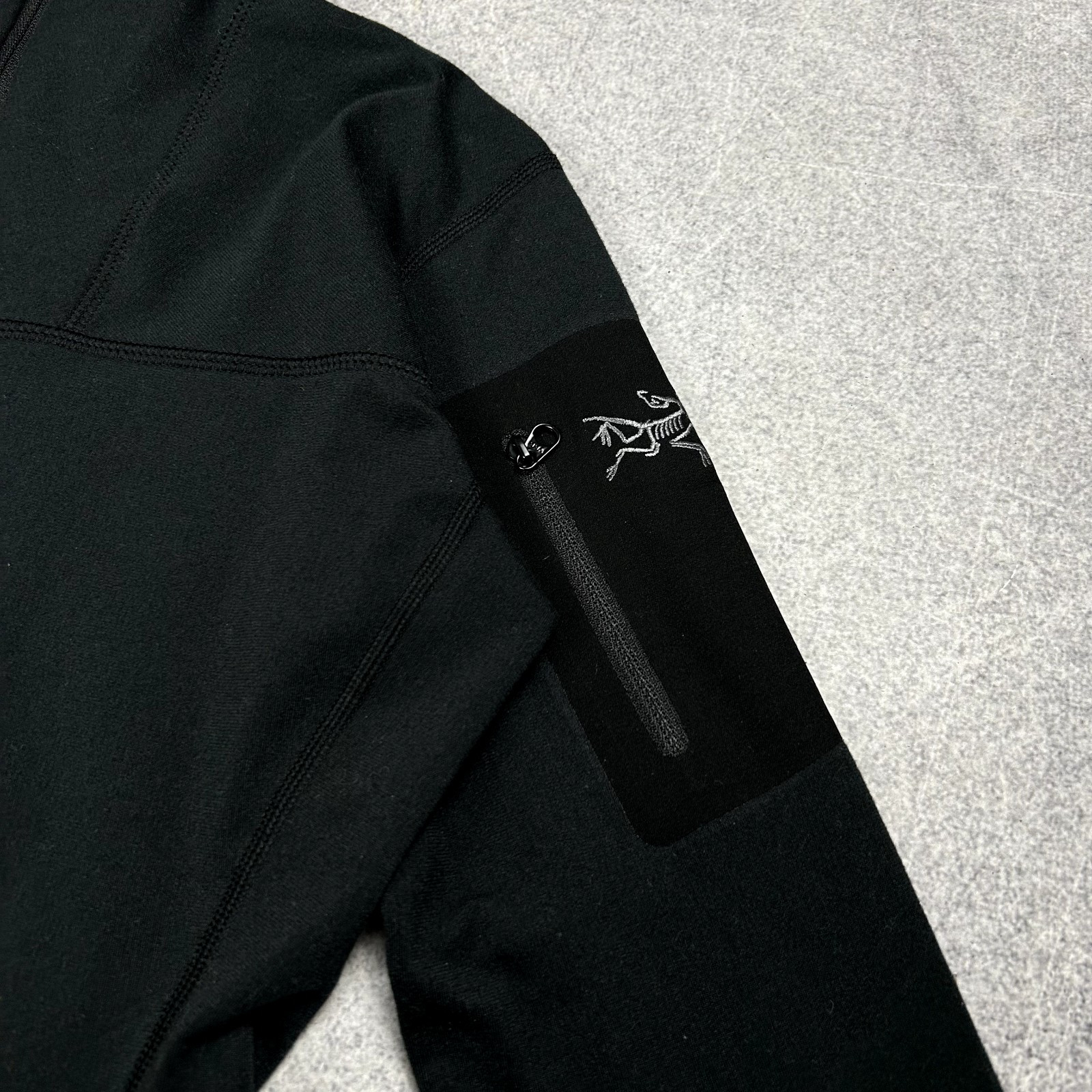 Arc'teryx Giacca Pile Donna Taglia S Quarto Zip Pullover Nero