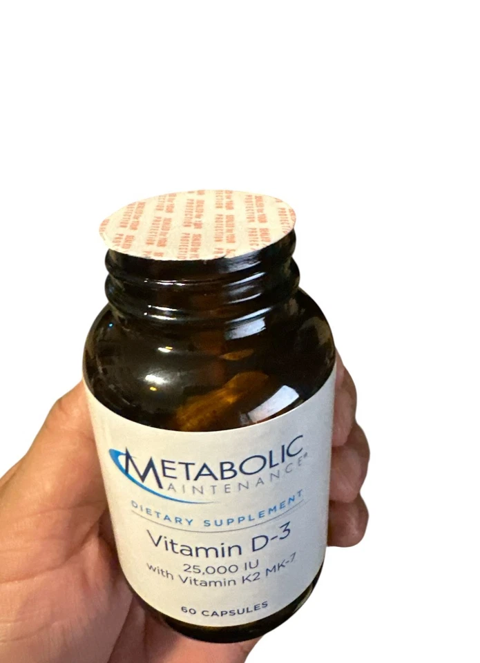 Vitamina D-3 de mantenimiento metabólico 25000 UI absorción superior 60 cápsulas 4/26 Foto 3 de 4