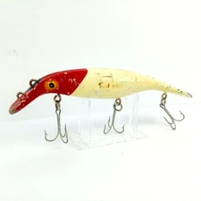 Vtg Homer Le Blanc Swim Whizz Red Head 8" - 2oz - Muskie Fishing Lure GOOD