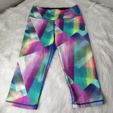 Victoria’s Secret VSX Sport Cropped Leggings Medium Multicolor Mid Rise Workout