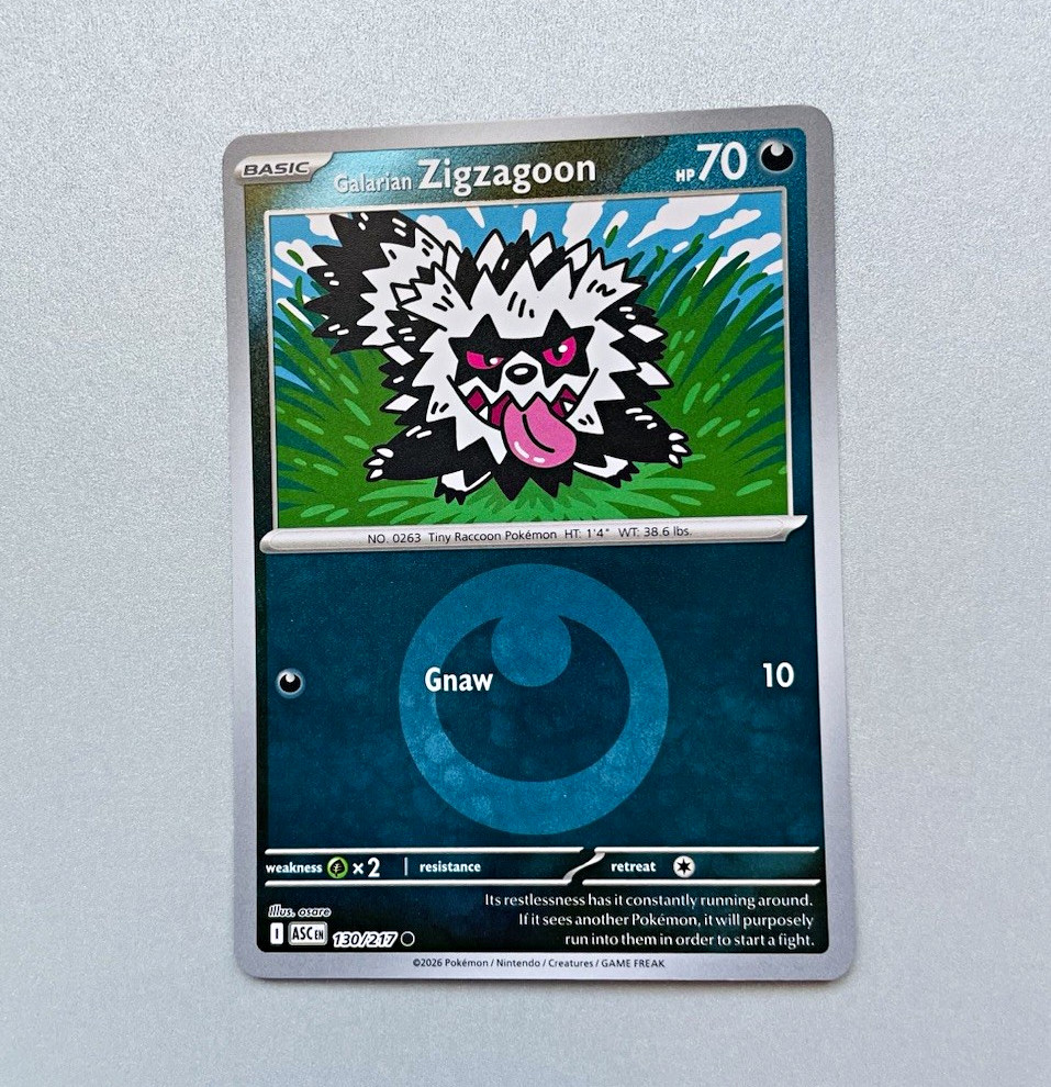 Galarian Zigzagoon 130/217 Reverse Holo Ascended Heroes