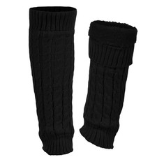Womens Fleece Lined Leg Warmers Knit Long Boot Socks Thick Winter Thermal