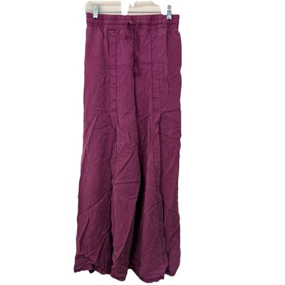 Free People FP Movement Abs Tracker Pants XS Wide Leg Front Slits Pink Lyocell