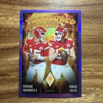 2024 Phoenix PATRICK MAHOMES II and TRAVIS KELCE Treasured Tandems Purple #TT-KC
