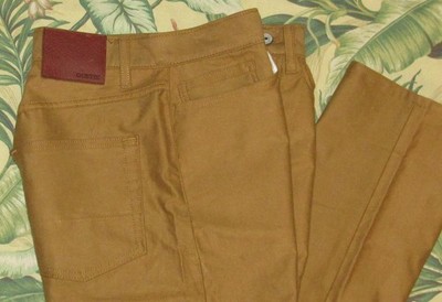 GUSTIN # 72 Moleskin Stretch Gold Khaki 5 Pocket Button Fly Pants 30 x 33