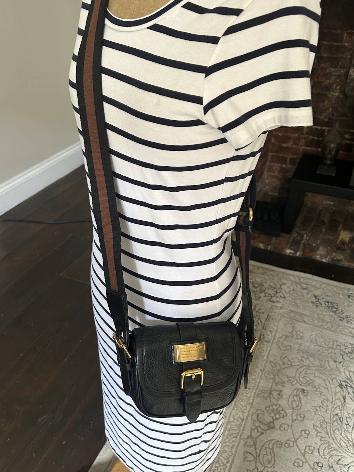 Marc by Marc Jacobs Black Leather Crossbody Saddle Bag Standard Supply Workwear image 7