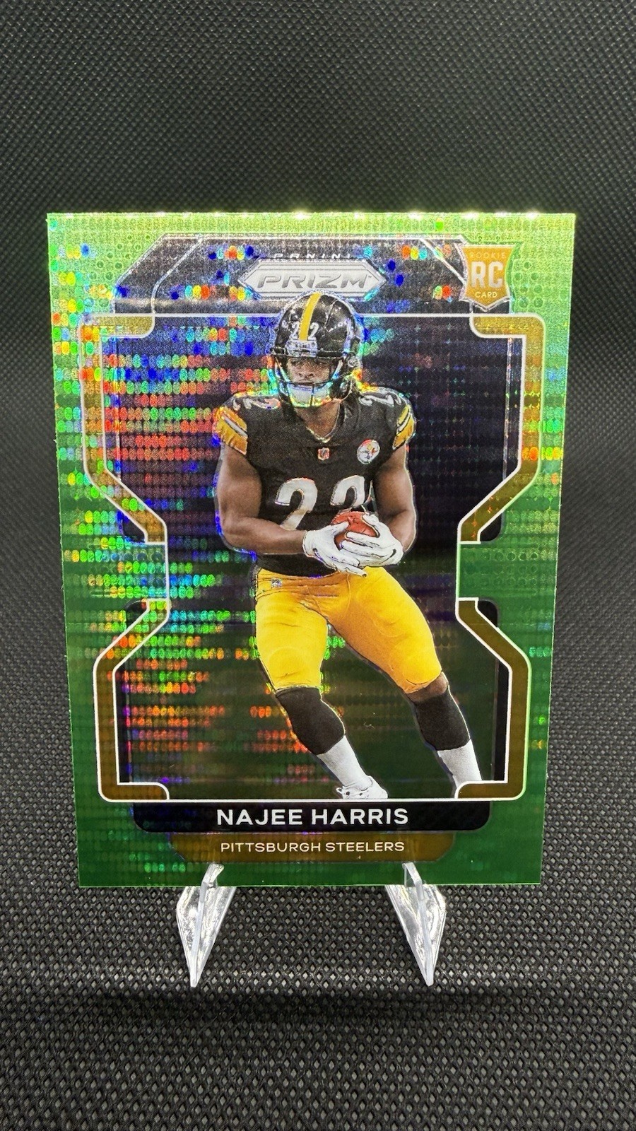 Najee Harris 2021 Panini Prizm RC #343 Neon Green Pulsar Prizm