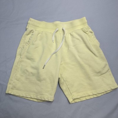 John Elliott Shorts Women Fits S Yellow Sweat Fleece Drawstring Casual Lounge