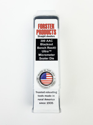 Forster Bench Rest Ultra Micrometer Seater Die for 300 BLK  - FREE  Shipping!